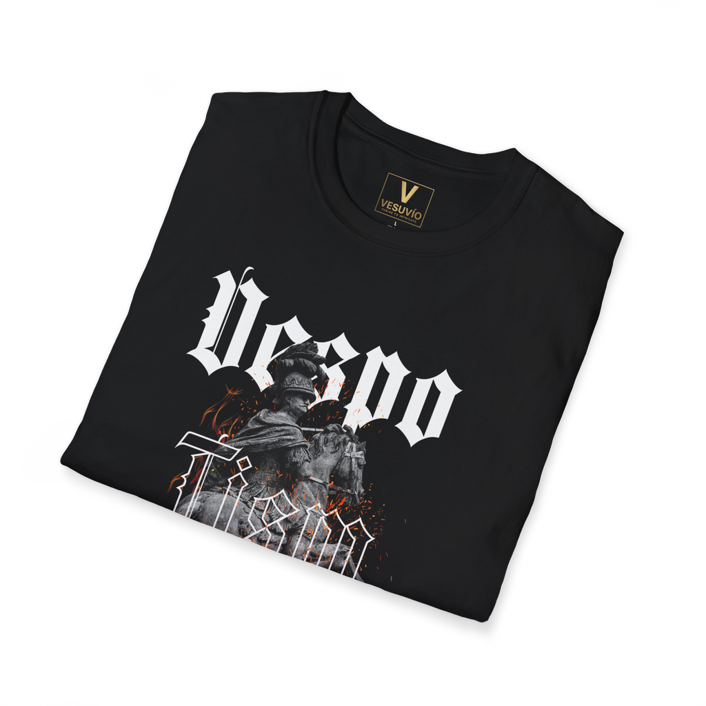 Gothic Skull Flames T-Shirt — 'Despo' Vintage Metal Band Graphic Tee