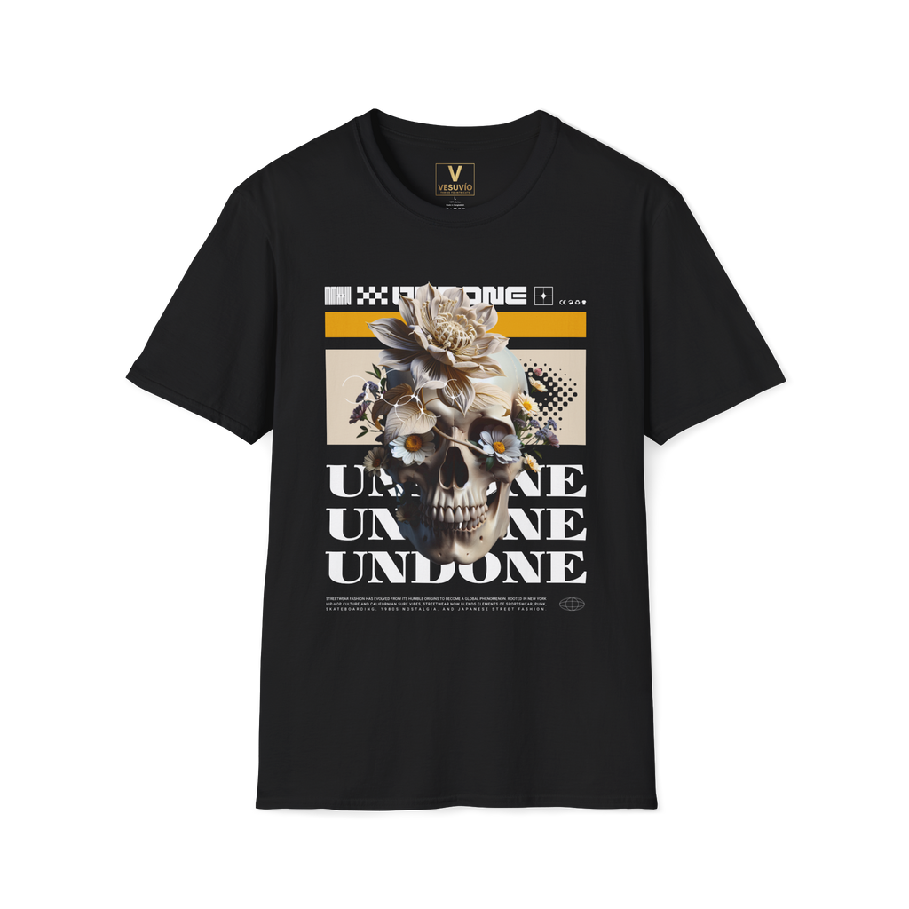 Skull & Floral Graphic T-Shirt — 'Undone' Retro Streetwear