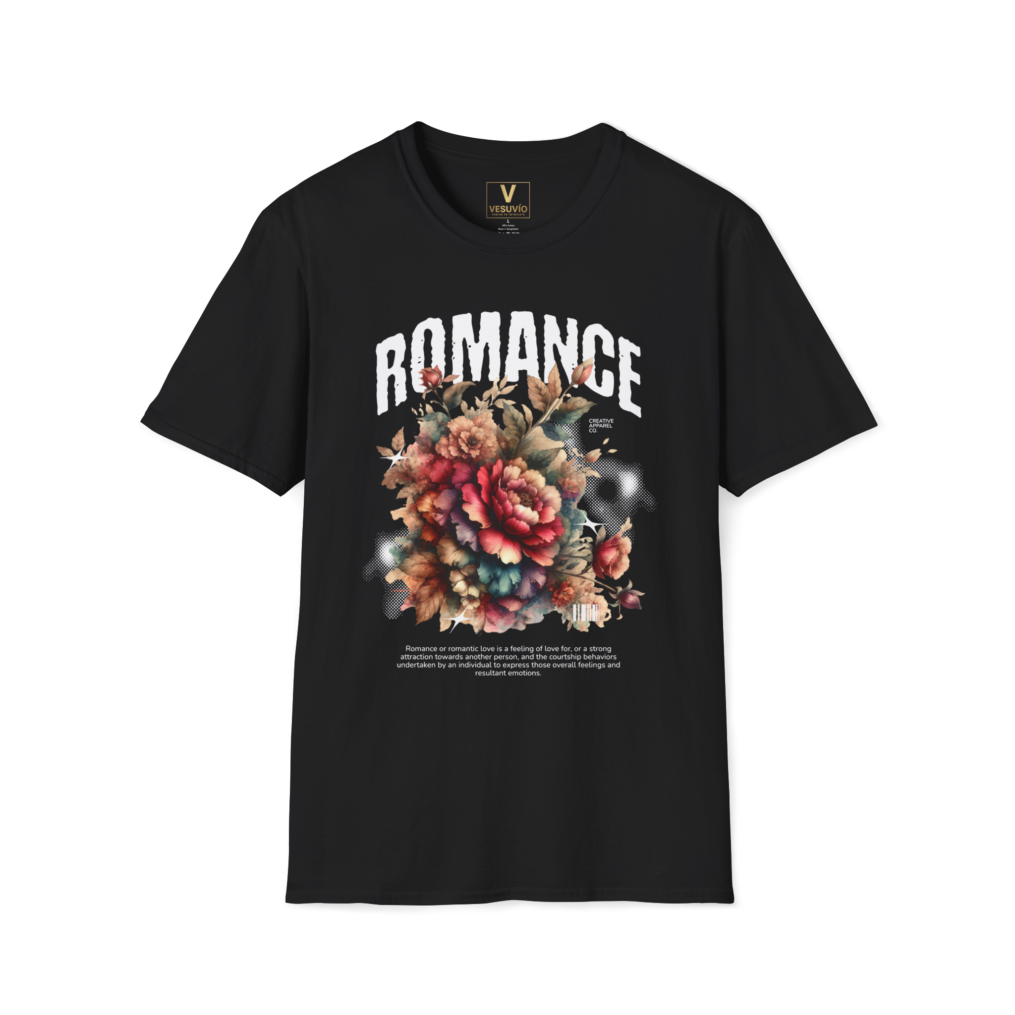 Romance Floral T-Shirt — Vintage Bouquet Graphic Tee
