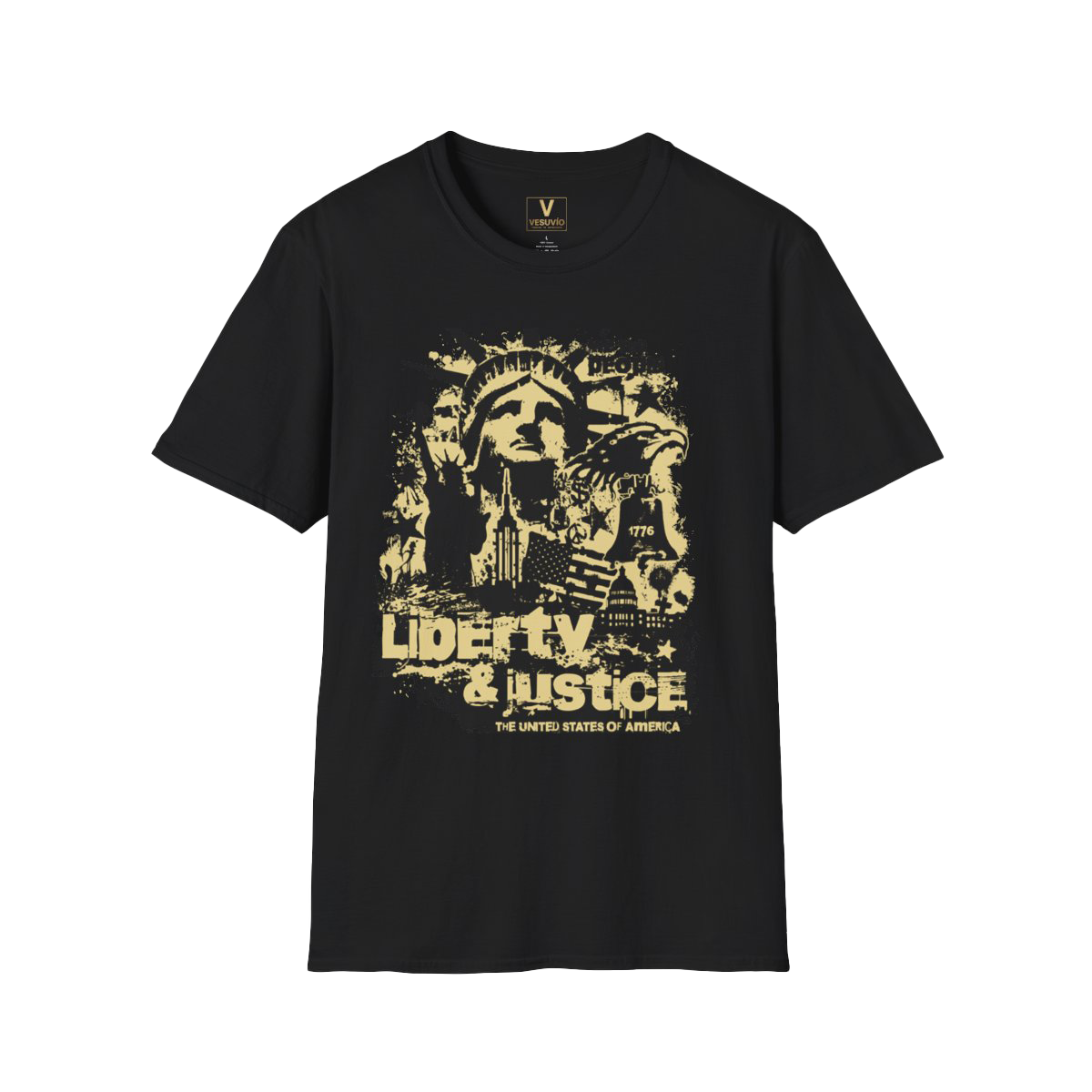 Liberty & Justice Statue of Liberty T-Shirt — Patriotic USA Graphic Tee